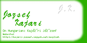 jozsef kajari business card